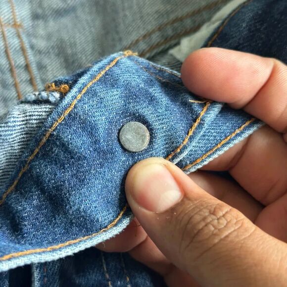 Vintage 70s Levi's 505 Big E Denim Jeans Size 34x30 - Picture 7 of 10